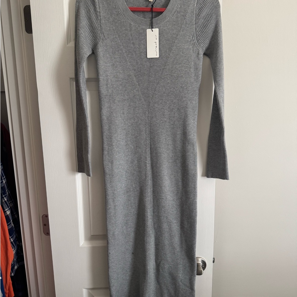 Current Air Gray Long Sleeve Dress